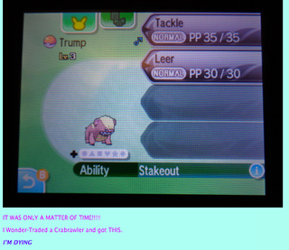 Illustration for article titled Pokemon Sun and Moon's Wonder Trade Is Full of Monsters Named Donald Trump